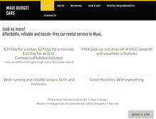 Tablet Screenshot of mauibudgetcars.com